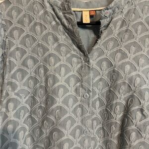 Pilcro Gray Embroidered Blouse